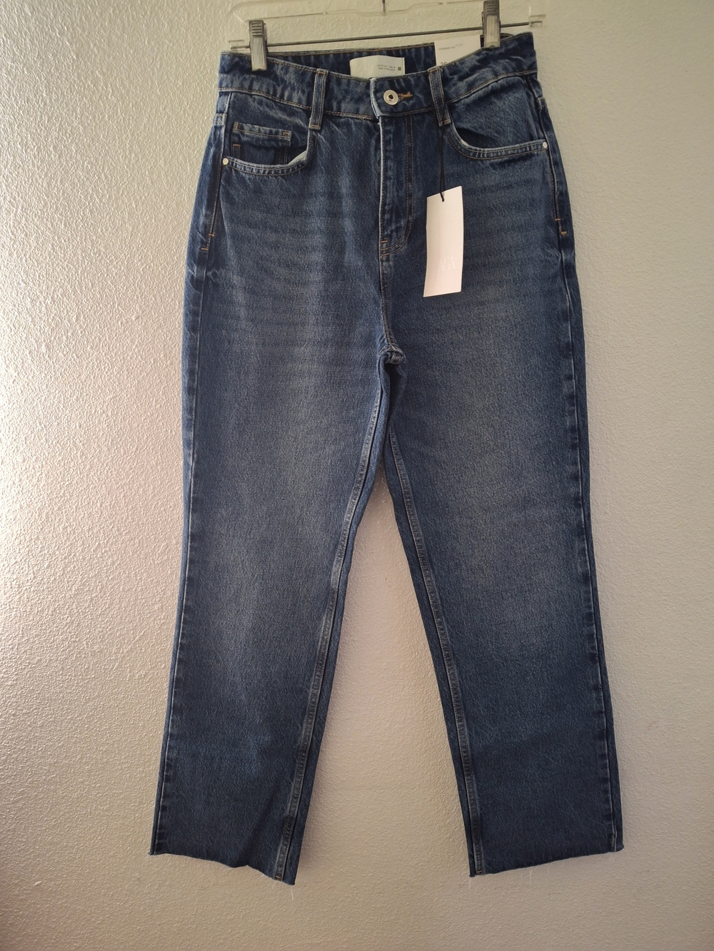 Zara Straight-Leg Mid Blue Women's Jeans